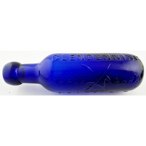 592 - GLENDENNING ROUND BOTTOMED CYLINDER. (p92 Nothing But the Blues) 7ins tall. Cobalt blue glass, 6oz, ... 