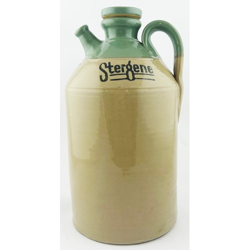 389 - STERGENE FLAGON. 13.5ins tall. Rear handle, chips. 7/10 Heavy for p+p