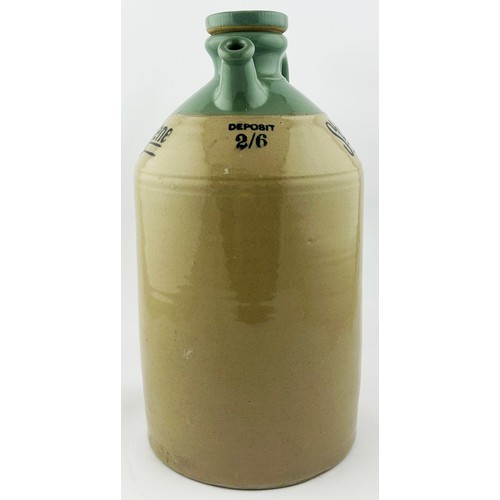 389 - STERGENE FLAGON. 13.5ins tall. Rear handle, chips. 7/10 Heavy for p+p