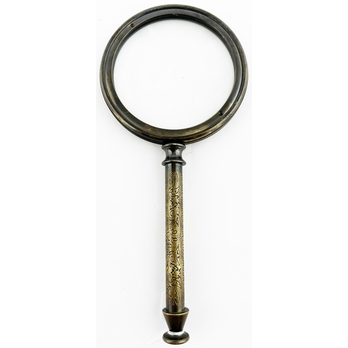 89 - HENRY HUGHES LONDON 1941 ADVERTISING MAGNIFYING GLASS. Very heavy metal magnifying glass (removable ... 