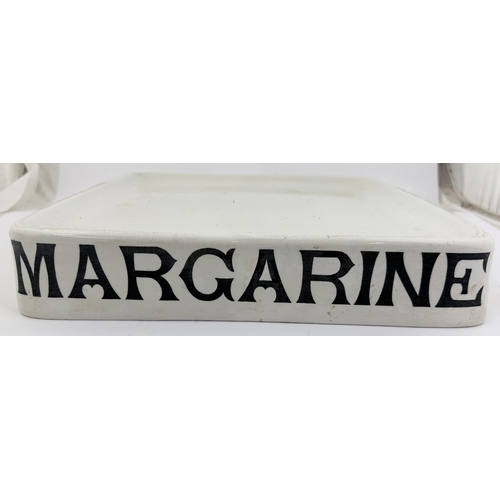 104 - PARNALL MARGARINE GROCERY SLAB. 13.7ins square, 3.6ins tall. Fine example of a large shop counter to... 