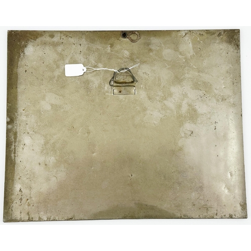 140 - GRANTS WHITE CAP SCOTCH WHISKY MIRROR. 10 x 8ins. A really attractive, small size, mirror, bevelled ... 