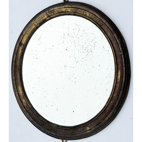 144 - BURTON ON TRENT BASS RATCLIFFE & GRETTON LIMITED MIRROR. 20 x 18ins. Embossed frame to top & bottom.... 