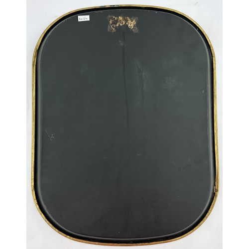 202 - BUCHANANS BLACK & WHITE SCOTCH WHISKY TRAY. 15.8 x 12.2ins. Early black backed tray, rounded corners... 