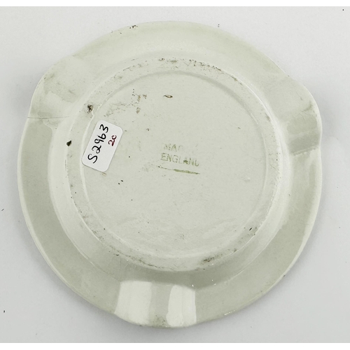 227 - OLD STYLE SCOTCH WHISKY ASHTRAY. 4.75ins diam. INVERNESS GLASGOW/ &/ LONDON. Minor hairline.