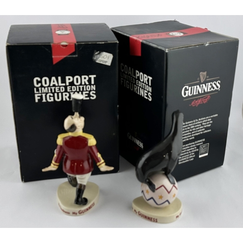 241 - COALPORT GUINNESS FIGURES DUO. Tallest 6.5ins. Ringmaster & Sealion. Limited editions of 2000. Boxed... 