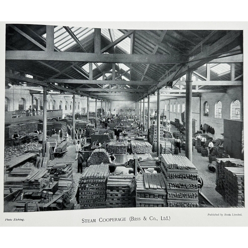 267 - BURTON ON TRENT BASS BREWERY PICTURE BOOK. Black & white pictures of scenes outside, The Abbey, insi... 