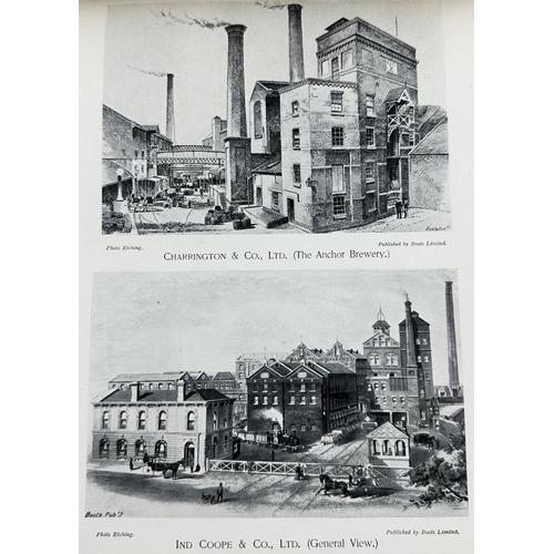 267 - BURTON ON TRENT BASS BREWERY PICTURE BOOK. Black & white pictures of scenes outside, The Abbey, insi... 