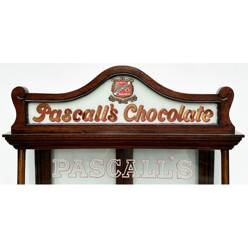 289 - PASCALLS CONFECTIONARY & CHOCOLATES CABINET. 30 ins tall, 18ins wide, 9.5ins deep. An extremely attr... 