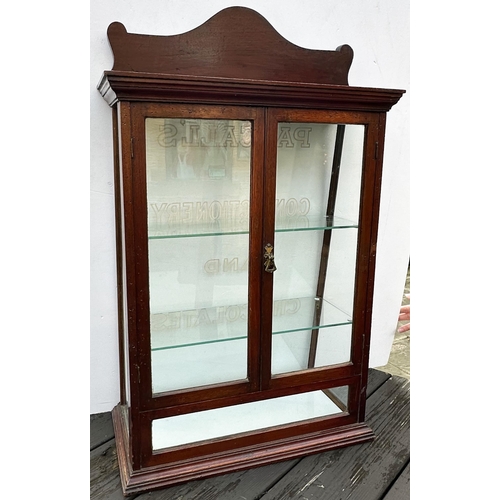 289 - PASCALLS CONFECTIONARY & CHOCOLATES CABINET. 30 ins tall, 18ins wide, 9.5ins deep. An extremely attr... 