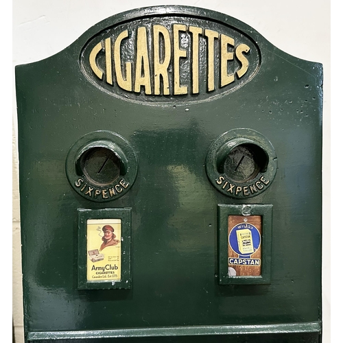 292 - RAILWAY STATION CIGARETTE VENDING MACHINE. 67ins tall,13 ins wide, 7ins deep. A really impressive, f... 