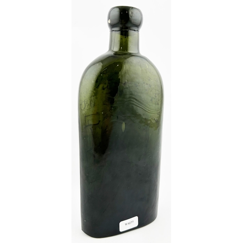 4 - WARNERS SAFE CURE LONDON. 7.25ins. Deep Olive green glass, heavy with safe motif embossed to front. ... 