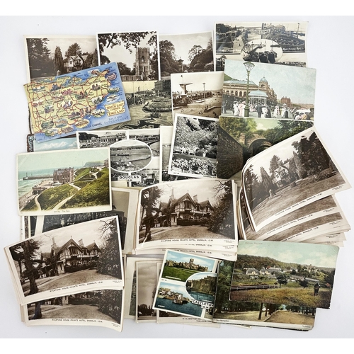 62 - POSTCARDS GROUP. Black & white, some colour, mainly Isle of Wight plus Harrogate, Bridlington, Hexha... 