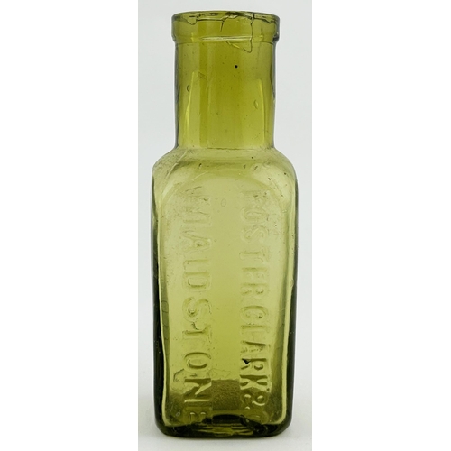 339 - MAIDSTONE FRUIT JUICE BOTTLE. 4.25ins tall. Embossed FOSTER CLARK & CO/ MAIDSTONE/ EIFFEL TOWER/ FRU... 