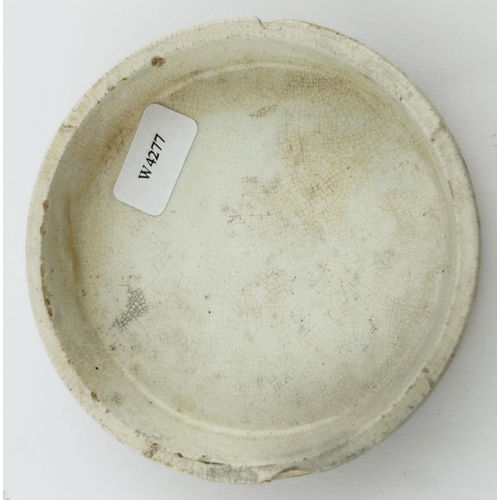 369 - HYDE PARK SQUARE W POT LID. 3ins diam. MAITLAND/ & SON/ COLD CREAM. Gold band. Chips & staining. 8.5... 