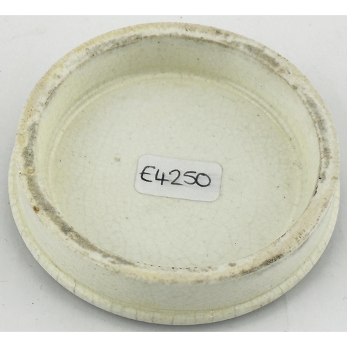 399 - BRADFORD & MANNINGHAM COLD CREAM POT LID. (APL pg 665, 23) 2.7ins diam. SUPERIOR COLD CREAM/ F.M.RIM... 