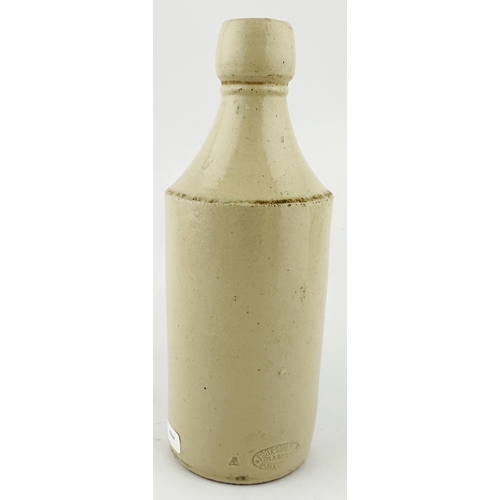 519 - COMRIE & CO GINGER BEER BOTTLE. 7.7ins tall. Std, all white, blob top. Absolutely superb large, well... 