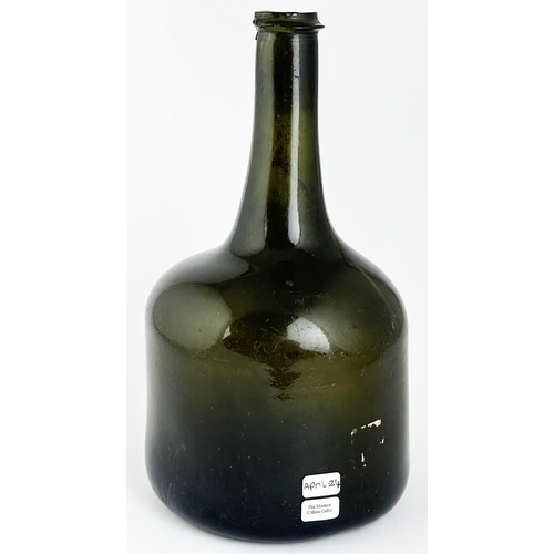 529 - ENGLISH 1737 DATED SEAL MALLET WINE BOTTLE. (Burton Vol II, p 660, bottle style and whereabouts unkn... 