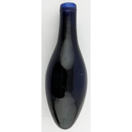 549 - SHEARED LIP BELGIAN HAMILTON. 8.1ins long. An extraordinary deep cobalt blue glass hamilton with a t... 