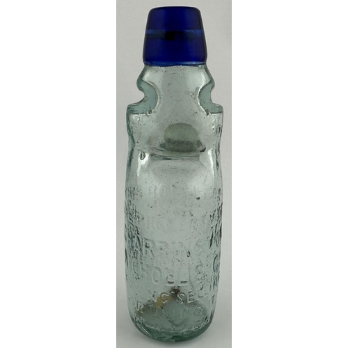 557 - NICHOLL & CO COLCHESTER COLOURED LIP CODD BOTTLE. 7.3ins tall. 6oz Reliance Patent codd (embossed ne... 