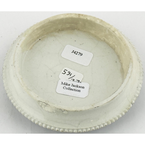 560 - BRIGHTON POT LID. (APL pg, 591, 27) ?? ins diam. G.F. JOHNSON, CHEMIST, MEDICAL HALL, BRIGHTON/ JOHN... 