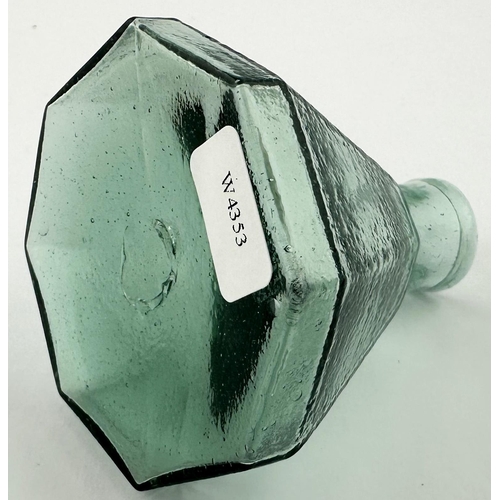 578 - UMBRELLA INK BOTTLE. (IB p385) 2.4ins tall. Octagonal tapering shape, short neck. tooled lip, sharp ... 