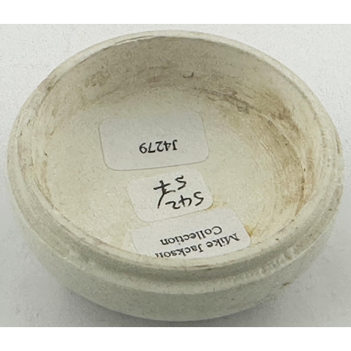 594 - EDINBURGH CHEMIST BUTTON POT LID. (APL pg 542, 57) 2.1ins diam. G.H. LAIRD/ CHEMIST/ 40 QUEENSFERRY ... 