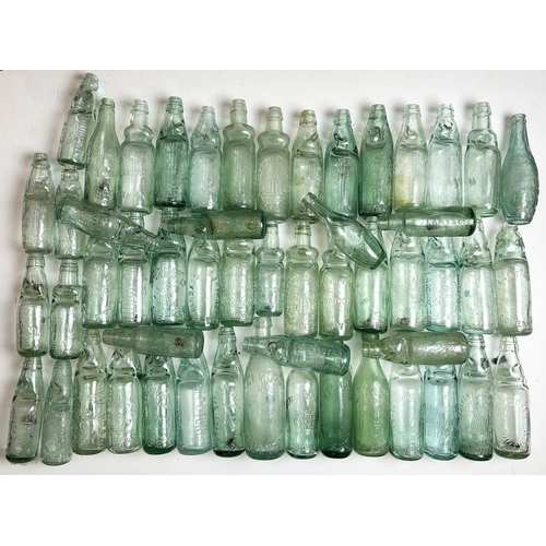 155 - COVENTRY CODD BOTTLES plus others. Tallest 10.25ins. Heavily embossed, some pictorial. Inc. Mineral ... 