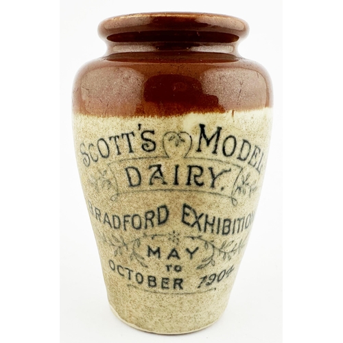 413 - SCOTTS MODEL DAIRY CREAM POT. 3.9ins tall. As previous lot, transferred both sides, but with overall... 