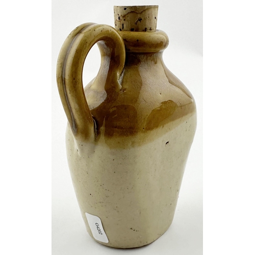 421 - WEST COUNTRY TYPE MINIATURE FLAGON. 4.2ins tall. T.t., flat sided, Price Bristol type colours (no p.... 