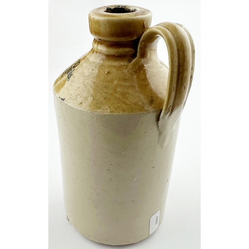 422 - BIRMINGHAM MINIATURE INK FLAGON. 5.7ins tall. T.t., rear handle, cork closure square lip. Shoulder t... 