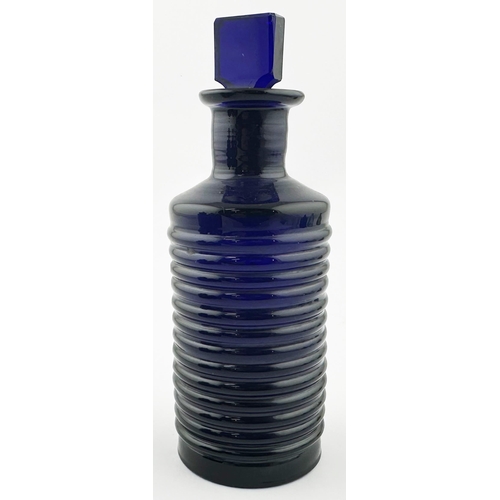 465 - POTHS POISON BOTTLE. (DP p153) 5.7ins tall. Distinctive moulded horizontal ribbing. Front panel with... 