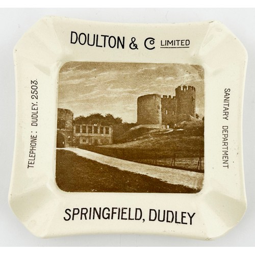 449 - DUDLEY ASH TRAY. 4.9 x 5.2ins. DOULTON & CO LIMITED/ SPRINGFIRLD, DUDLEY/ SANITARY DEPARTMENT. To ce... 