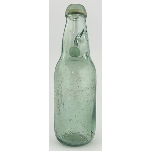 312 - BURY CODD BOTTLE. 8.5ins tall. THE EXORS OF M POMFRET ALBION WORKS. Rear reads CODDS/ PATENT/ 4/ LON... 