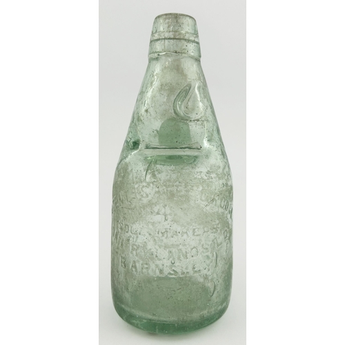 338 - CHISELHURST DUMPY CODD BOTTLE. 7.25ins tall. Embossed MINERAL WATER WORKS. Rear reads PATENT SAFE GR... 