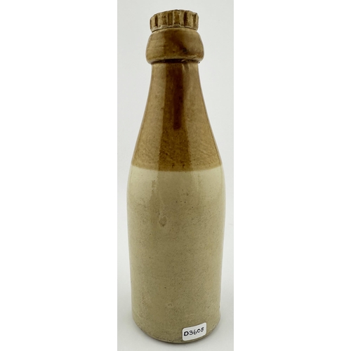 348 - DURHAM & SUNDERLAND GINGER BEER BOTTLE. 8.3 ins tall, ch., t.t., screw stopper (original, pict. tran... 