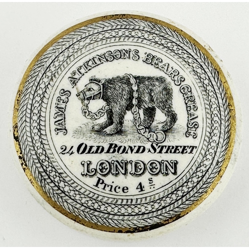 354 - JAMES ATKINSON BEARS GREASE POT LID. 2.7 ins diam. A more difficult to obtain 4 shilling size exampl... 