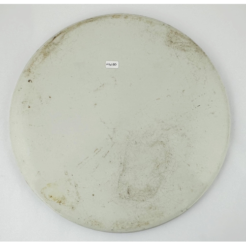 370 - W & T AVERY SCALES PLATE. 11.9ins diam. Heavy off white ceramic scales plate for the well known firm... 