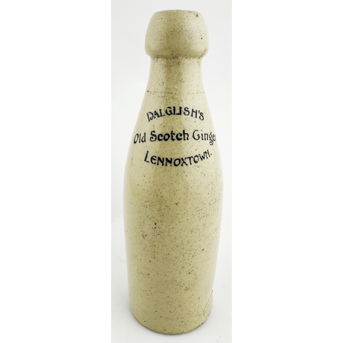 426 - DALGLISHS LENNOXTOWN GINGER BEER BOTTLE. 8 ins tall. All white, ch., blob lip. An unusual & simple t... 