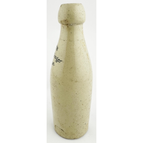 426 - DALGLISHS LENNOXTOWN GINGER BEER BOTTLE. 8 ins tall. All white, ch., blob lip. An unusual & simple t... 