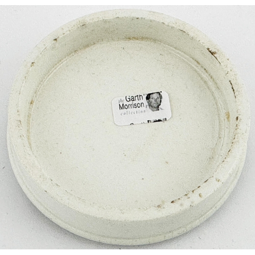 489 - DEVONPORT & PLYMOUTH TOOTH PASTE POT LID. (APL pg 86, 59) 2.9ins diam. Black transfer. Several lines... 