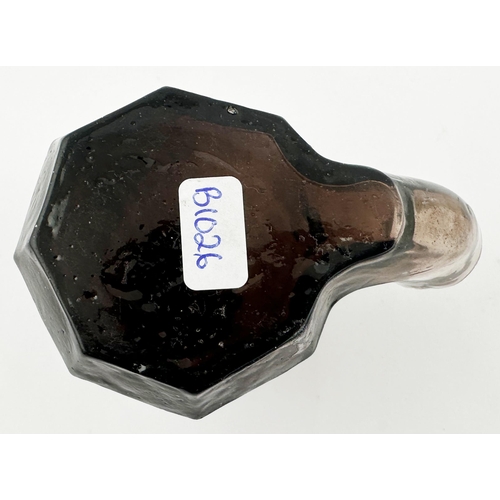 494 - TEAKETTLE INK BOTTLE. Inks Book T10.12.10 p358. 3.5ins long, 2.3ins tall. A truly outstanding octago... 