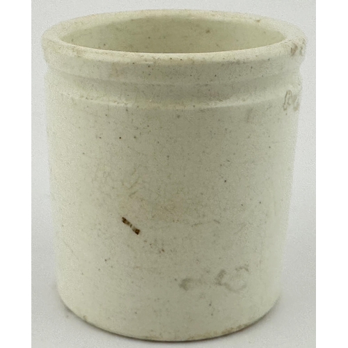 527 - MORSES HERBAL OINTMENT POT. OP p106. 1.8ins tall. The 1/1 1/2 size of this ornate Swindon pot. Some ... 