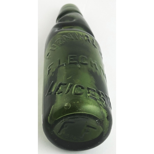 535 - FURNIVAL & CO FLECKNEY LEICESTER CODD BOTTLE. 10oz dark green glass. To rear DOBSON & NALL LTD/ BOTT... 