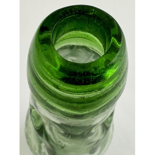 541 - OLDHAM AERATED WATER CO LIMITED. 7.3ins tall, aqua glass body with a bright green lip. Strong letter... 