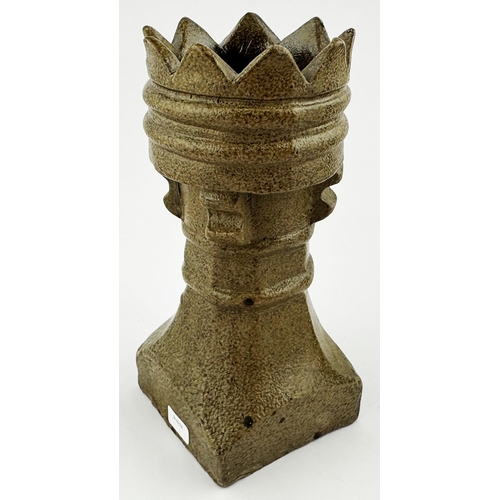 550 - ROCHDALE MINIATURE CHIMNEY TRADESMANS SAMPLE CHIMNEY POT. 6.6ins tall. Delightful variating mid brow... 