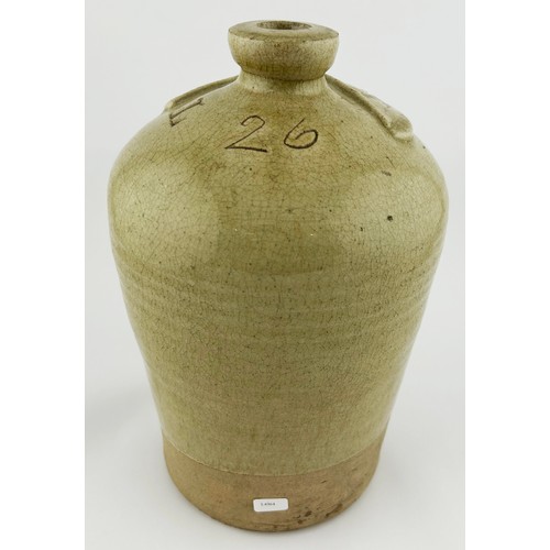 150 - PENRITH FLAGON. 10ins tall. Impressed. I WILSON/ WINE & SPIRIT/ MERCHANT.