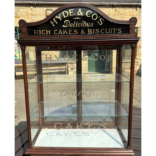 1 - HYDE & COS CAKES & BISCUITS DISPLAY CABINET. 33.7 ins high, 25.9ins wide, 12.8ins deep. A really fin... 