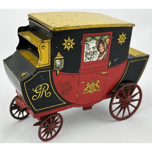 41 - WILLIAM CRAWFORD GR STAGECOACH TIN. 7.5ins long. Multi coloured lithographed four wheeled stagecoach... 