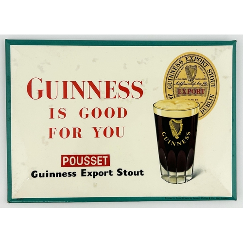 47 - GUINNESS IS GOOD FOR YOU LAMINATED SHOWCARD. 6 x 11.8ins. Smiling head of foam atop glass of Guinnes... 